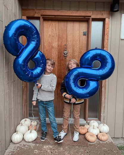 Navy Blue 8 Balloon - Image 4