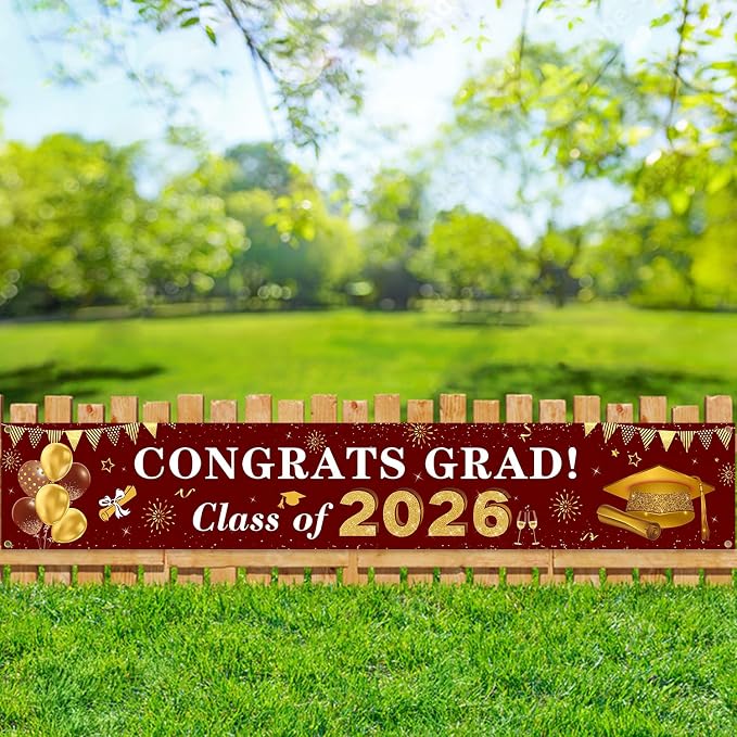 2026 Graduation Decorations Congrats Grad Class of 2026 Banner - Image 6