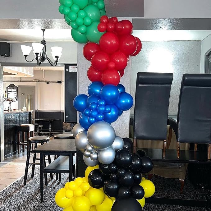 60 Pack Balloons Red Yellow Green Blue Black Party Balloons - Image 6