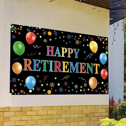 Happy Retirement Backdrop with 70.8"X43.3"，Large Happy Retirement Banner - Image 6