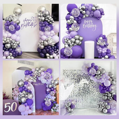 147pcs Purple Balloon Garland Arch Kit, Different Sizes - Image 8