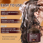 Scalp Scrub with Batana Oil, 2-in-1 Shampoo Scalp Exfoliator for Hair Treatment, Includes Silicone Scalp Massager, Removes Buildup & Dandruff, 10.6oz
