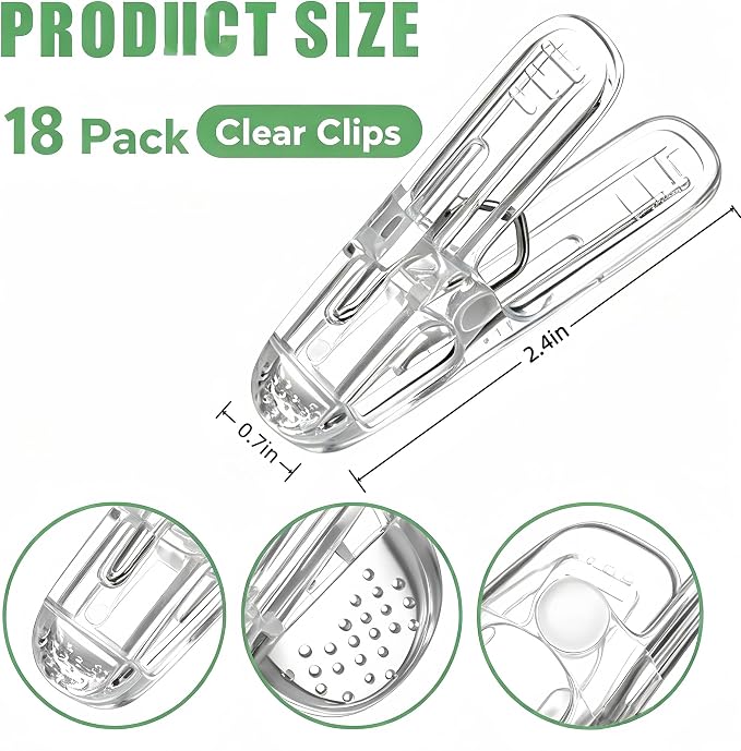 18 Pack Balloon Arch Clips, 2.4'' Plastic Clips Supplies - Image 2