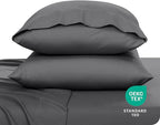 Bare Home Microfiber Pillow Cases - King 20x40 - Cooling Pillowcases - Double Brushed - Easy Care - Envelope Closure (King Pillowcase Set of 2, Grey)