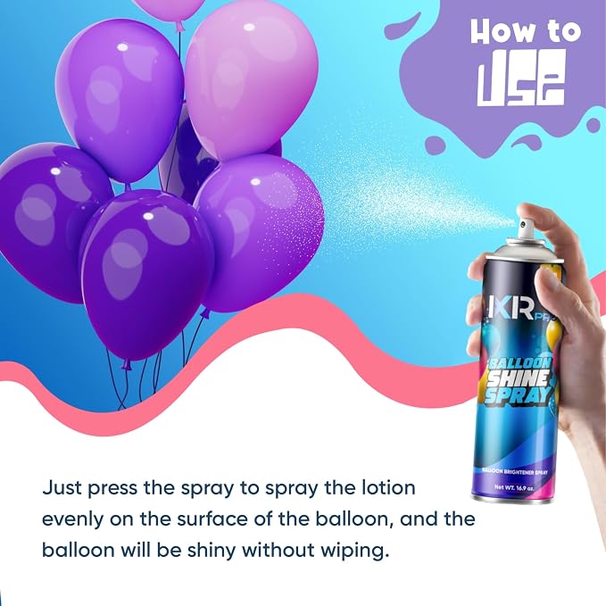 Balloon Shine Spray Set Instant High Shine Gloss - Image 4