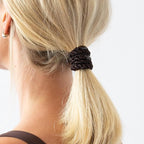 Brown Hair Ties for Thick Hair, Grab & Go Pony Tube, 15 Pack, Toffee, Thick No-Crease Bands with Strong Hold, Damage-Free Design, Warm Everyday Neutrals | L. Erickson