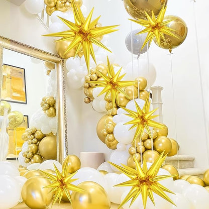 10 Pcs Star Balloons Explosion Balloons Foil Cone Balloon Magic - Image 4
