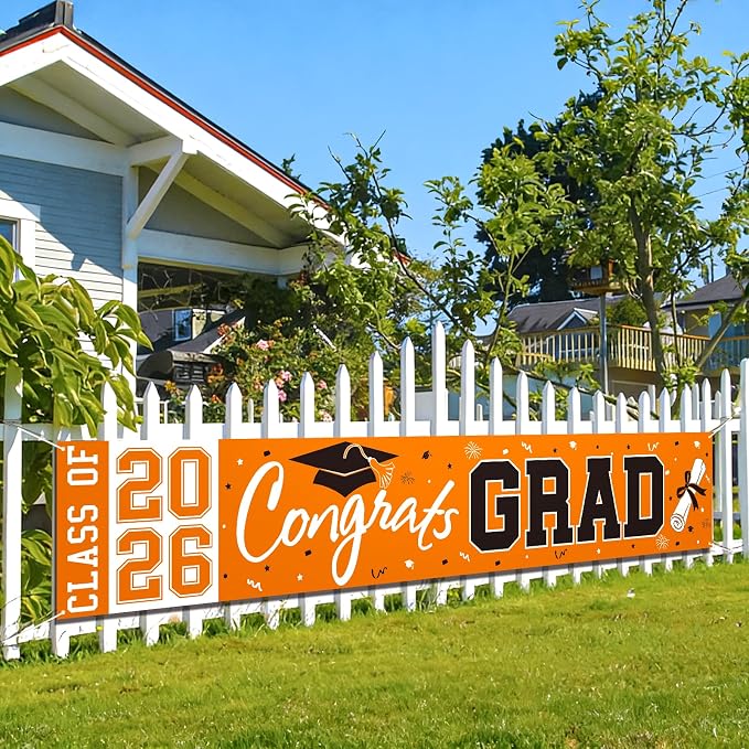 2026 Graduation Yard Sign, Large Congrats Grad Yard Banner Class of 2026 Banner by Pedel