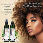 Awesome Synthetic Wig Shampoo, pH6, Professional Wig Shampoo for Synthetic Hair Wigs, Silkiness & Shine, Freshness Feeling 7 fl oz(1 set of 2)