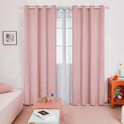 Deconovo Living Room Curtains 95 Inches Long, Thermal Insulated, Room Darkening - Image 2