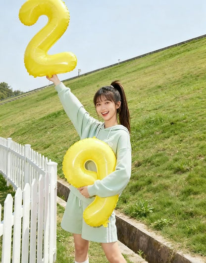 Yellow Number 9 Balloon 40 inch, Balloon numbers party supplies, deco photo - Image 5