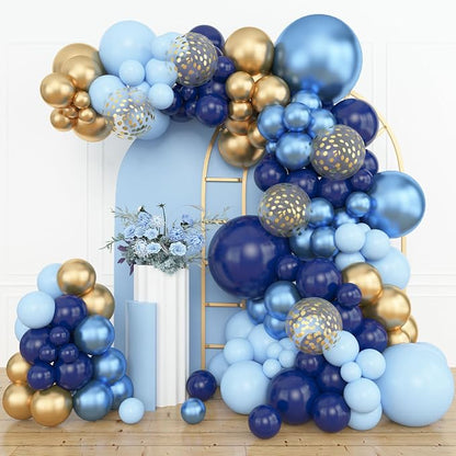 Amandir 153pcs Navy Blue Gold Balloon Garland Arch Kit Different Sizes | 18 12 by Amandir
