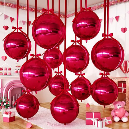 Maroon 4D Round Foil Balloons by FEYG
