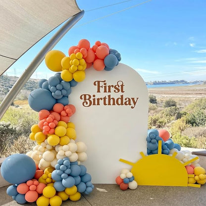 Blue Orange Yellow Balloons - Image 4