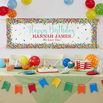 Let's Make Memories Personalized Happy Birthday Banner - Image 2