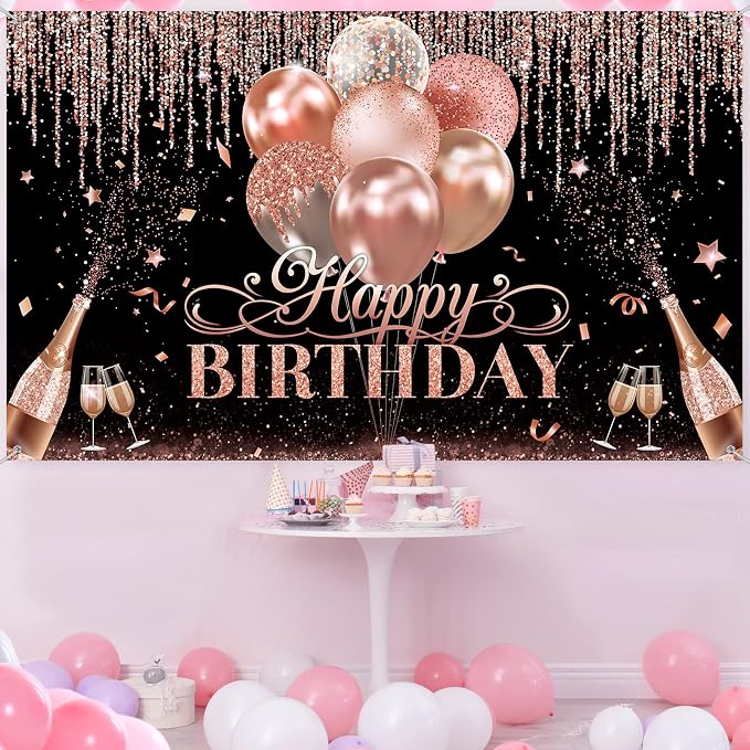 Tatuo Happy Birthday Backdrop Decorations - Image 4