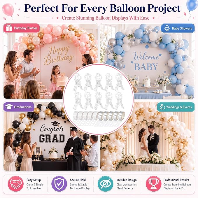 Pinkunn 20 Pack Balloon Arch Decor Kit - Image 7