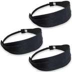 FROG SAC Sport Headbands for Girls, Adjustable No Slip Sweat Wicking Athletic Hair Bands for Women, Stretch Elastic Workout Headband with Velvet Grip for Yoga Running Exercise Gym (Black)