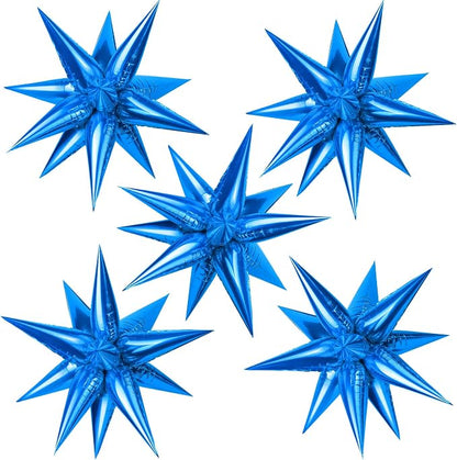 60 Pcs Star Balloons Explosion 12 Point Foil Cone Balloons Magic Balloon Large by TOTAFAM