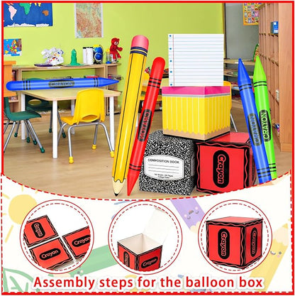Denylo pro 8 Pcs Back to School Balloon Box Decoration - Image 3