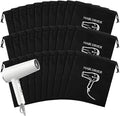 Hair Dryer Bags Bulk, Hairdryers Storage Drawstring Pouch, Blow Dryer Case Container Hairdryer and Styling Tools Accessories Bags for Hotel Home Travel Bathroom 11.8 x 13.7 inch (32 PCS Black)
