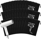Hair Dryer Bags Bulk, Hairdryers Storage Drawstring Pouch, Blow Dryer Case Container Hairdryer and Styling Tools Accessories Bags for Hotel Home Travel Bathroom 11.8 x 13.7 inch (32 PCS Black)