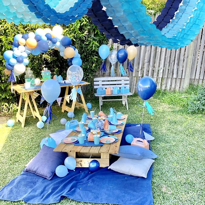 Baby-Royal Navy-Blue Party-Decorations Streamers Garland - Image 3