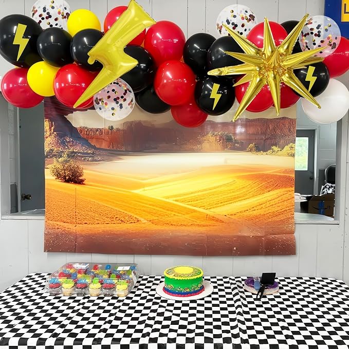 Red Yellow Black Balloons, Cartoon Theme Balloons - Image 6