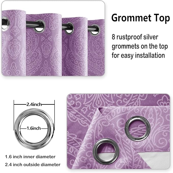 DWCN Ombre Blackout Curtains for Bedroom - Image 5