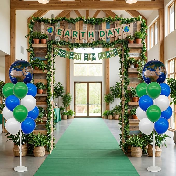 Gejoy 2 Sets 62" Large Globe Balloons Tower Stand Kit, Entire Balloon Column Kit - Image 6