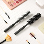 Geiserailie 2 Pieces Thick Round Hair Comb Bristle Blow Drying Hairbrush Small Brush Short Hair Massage Comb Head Massage Round Brush Roll Hairbrush for Wet or Dry(Black)