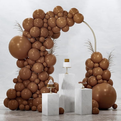 PartyWoo Brown Balloons 92pcs Different Sizes of 18 12 10 5 Inch Boho Neutral by PartyWoo