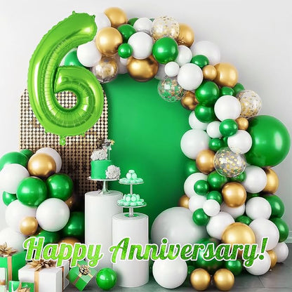 Green Number 6 Balloon 40 Inch, Big Large Foil Helium Number Balloons, Jumbo - Image 6