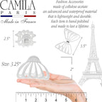 Camila Paris CP3632 French Octopus Hair Clip, Large Hair Clips for Thick Hair, Big Hair Claw Clip for Long Hair, Durable Girls Hair Clips for Women for Wavy Hair, Strong No-Slip Grip. Made in France