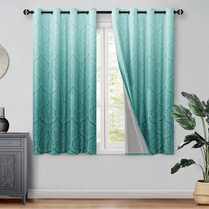DWCN 100% Blackout Curtains for Bedroom 54 Inch Long by DWCN