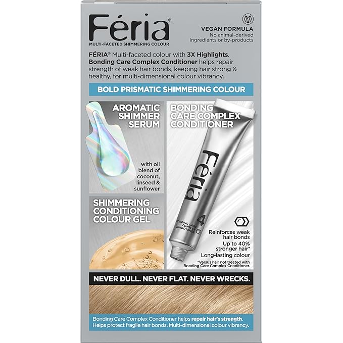 L'Oreal Paris Feria Multi-Faceted Shimmering Permanent Hair Color, 91Champagne Cocktail (Light Beige Blonde), Pack of 1 Hair Dye Kit