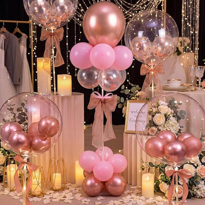 Hollowfly 2 Sets Rose Gold and Pink Balloon Stands - Image 4