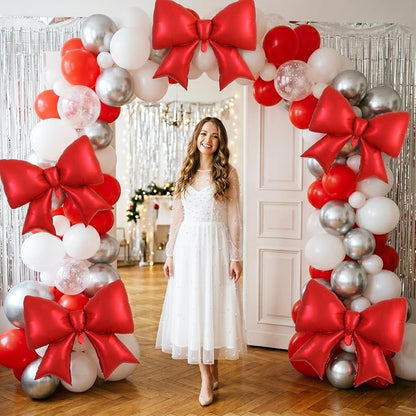 5Pcs 38 Inch Giant Red Bow Balloon - Image 5