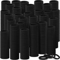 Chuangdi 1000 Pcs Black Hair Ties Bulk for Women Elastics Curly Wavy Thick Thin Hair Bands Seamless Cotton Ponytail Holders Christian Charity Donation Supplies