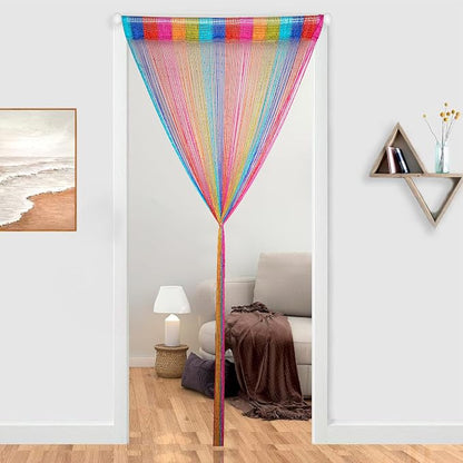 Hysenm 2 Pack 39 x 79 Inch Beaded Curtain String Door Curtains, Hippie Room - Image 2
