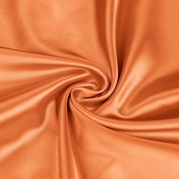 BEDELITE Satin Body Pillow Cover, Super Soft and Cooling Body Pillow Pillowcase for Hair and Skin, Breathable Silky Full Long Pillowcase Cover(20"x54", Burnt Orange)