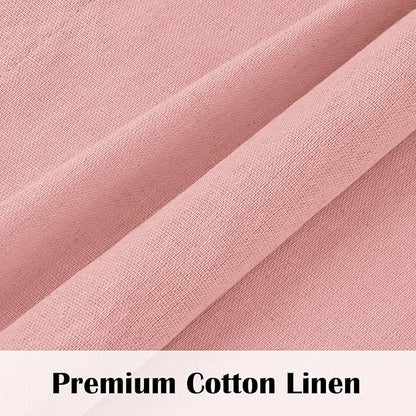Farmhouse Kitchen Curtains 36 Inch Length, Rustic Cotton Linen Tier Curtains - Image 7