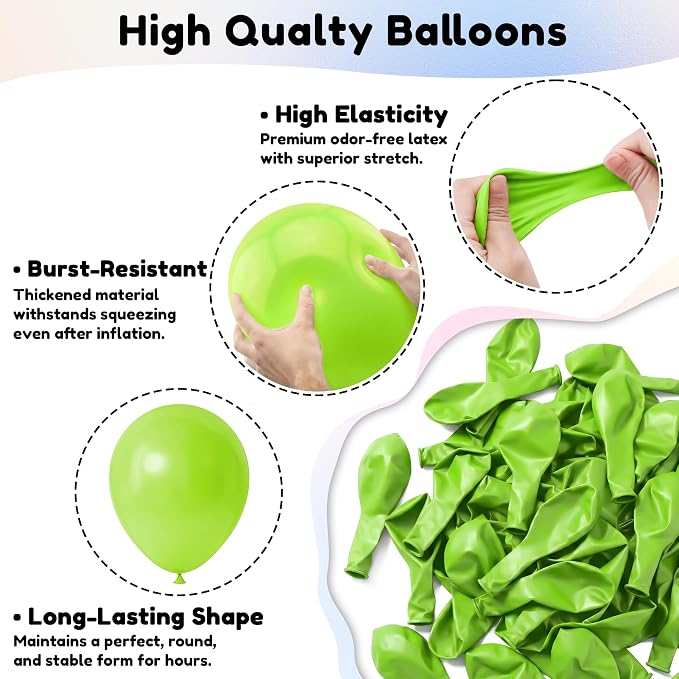 Lime Green Balloons, Baby Shower, Anniversary, Graduation, Wedding Decorations - Image 5