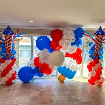 Red White Blue Balloons, Memorial Day Patriotic 250th Anniversary USA Blue Red - Image 7