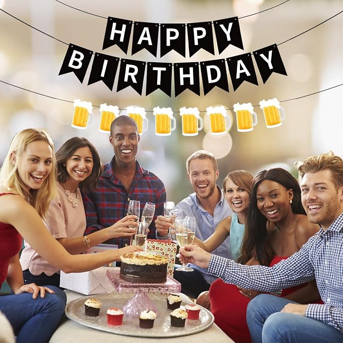 Beer Birthday Banner for Beer Party and Birthday Wedding Party Supplies - Image 3