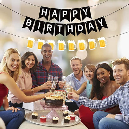 Beer Birthday Banner for Beer Party and Birthday Wedding Party Supplies - Image 3