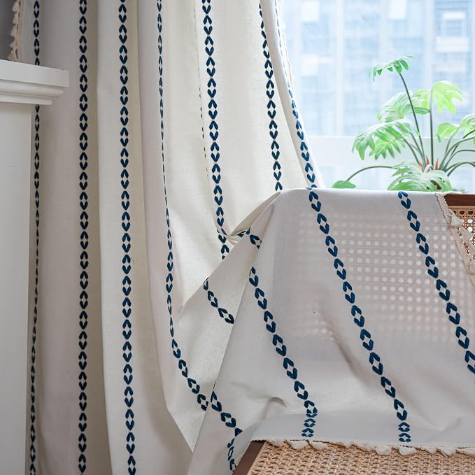 Sutuo Home Boho Curtains for Living Room Bedroom, Semi Blackout Farmhouse - Image 9