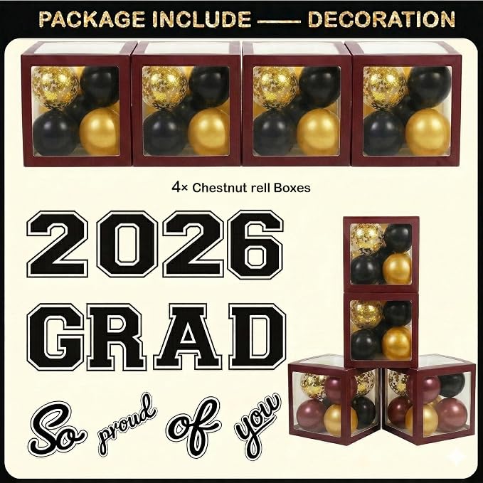 Black and Maroon Graduation Decorations Class of 2026 - Image 6