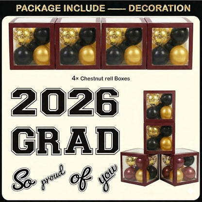 Black and Maroon Graduation Decorations Class of 2026 - Image 6