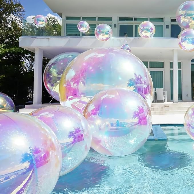 50 Inch Giant Iridescent Round Foil Balloons - Image 7